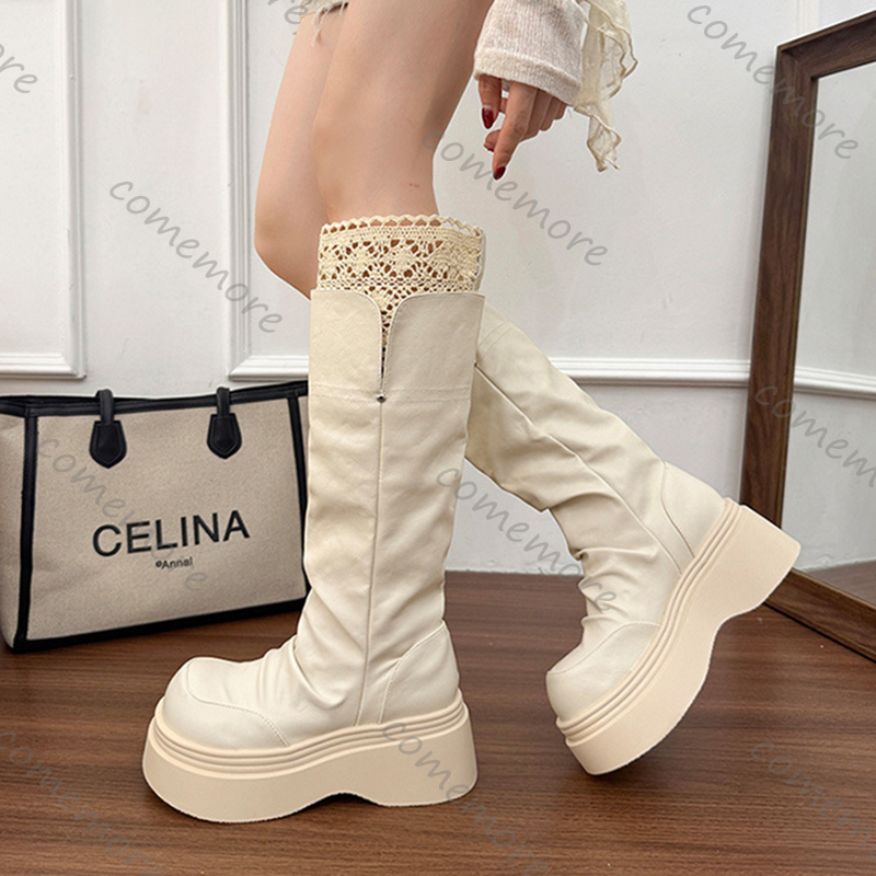 Vintage Style Women Fashion - Comemore Gothic Lace Platform Women Knight