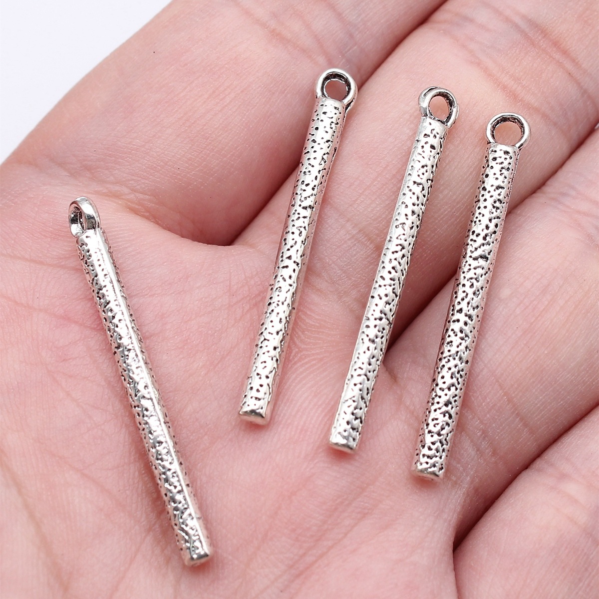 Vintage Fashion Patterns - 20pcs 34x3x3mm/54x3x3mm Antique Silver Color Hammer