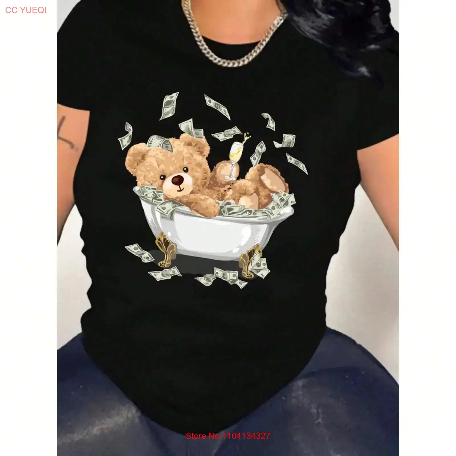 Vintage Fashion Patterns - Dollar Bear Women's Cotton Print T