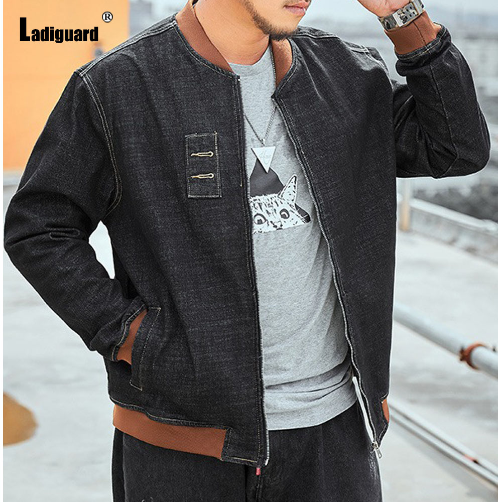 Patchwork Jean Jacket - Ladiguard Plus Size 7xl Mens Patchwork