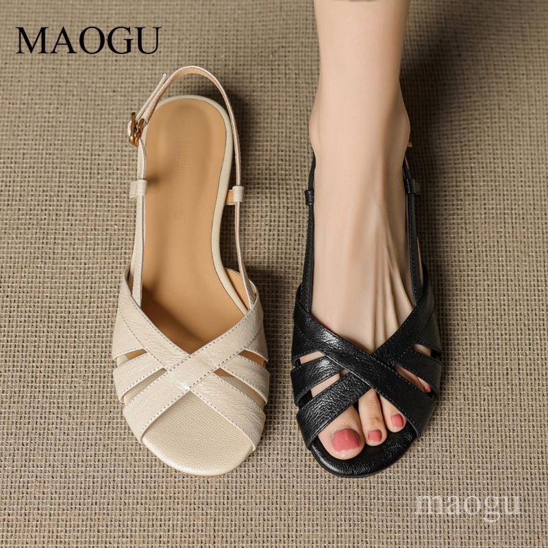 Vintage Style Women Fashion - Women's Slingback Sandals Round Toe Low