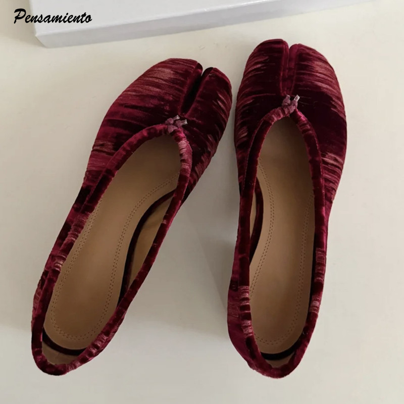 Vintage Fashion Design - Fashion Pleated Designer Flannel Split toe