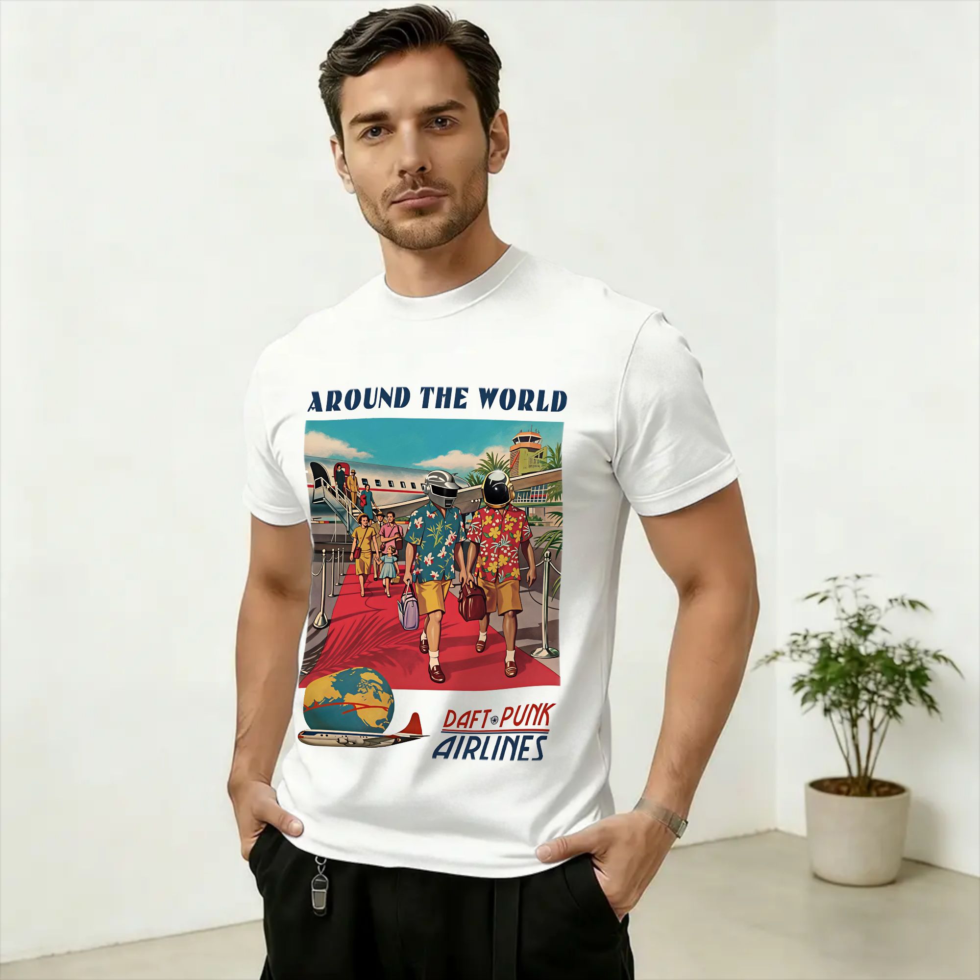 Vintage Fashion World - Vintage T Shirt Summer Daft Punk
