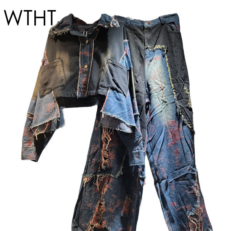 Patchwork Jean Jacket - WTHT New Fashion Women's Patchwork Wash