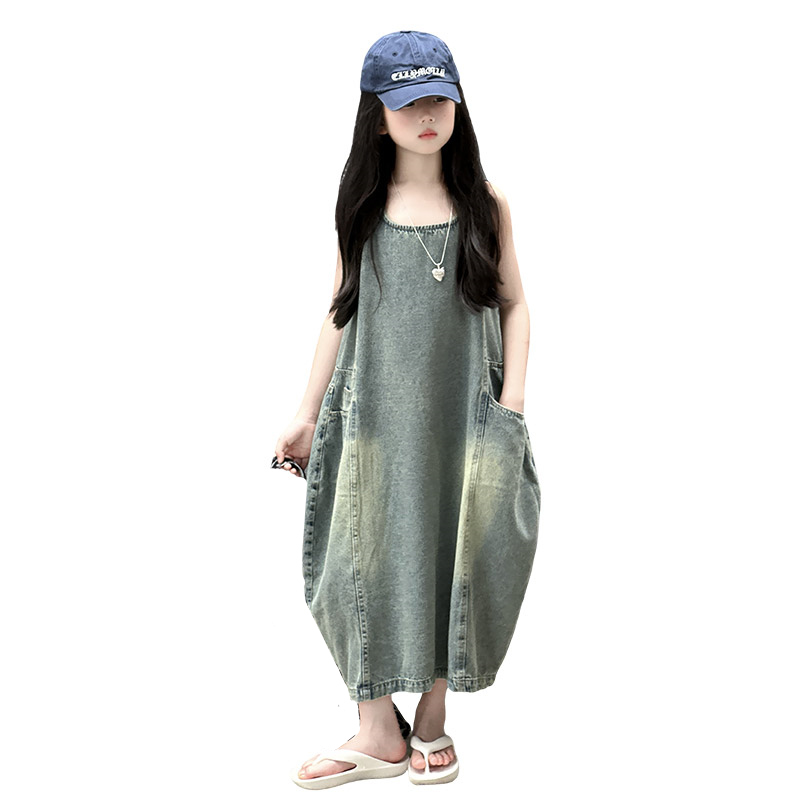Vintage Fashion Girl - Vintage Blue Children Girls High Quality