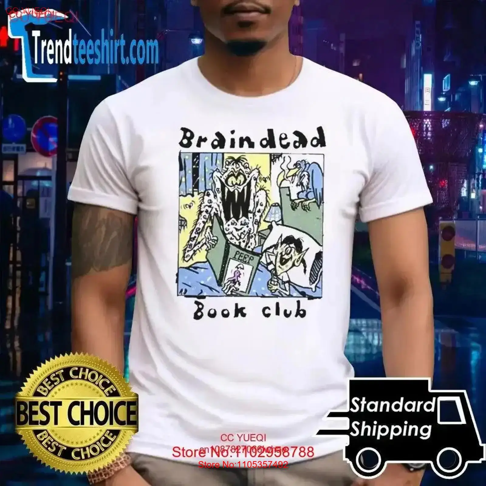 Vintage Fashion Knitwear Book - Brain Dead Book Club T Shirt