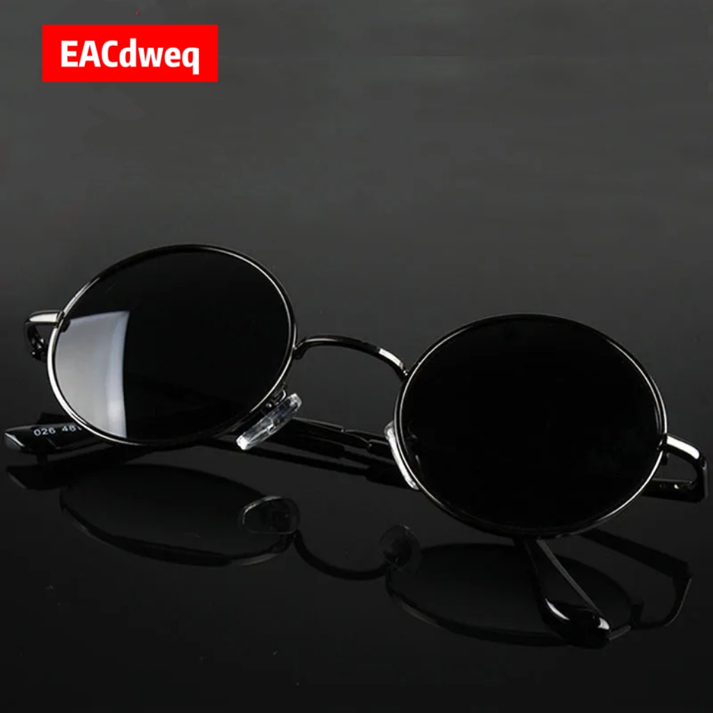 Vintage Fashion Girl - Retro Vintage Round Sunglasses Men Brand