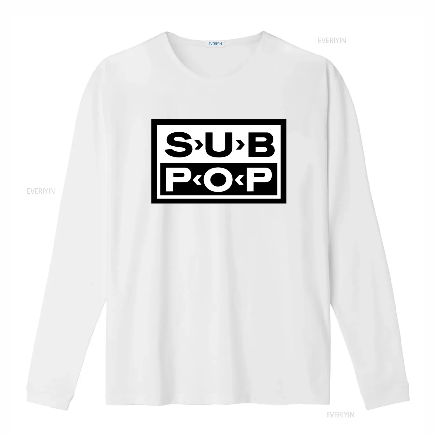 Sub Pop Logo T Shirt Black wit - đánh giá và giá Vintage Fashion Logos
