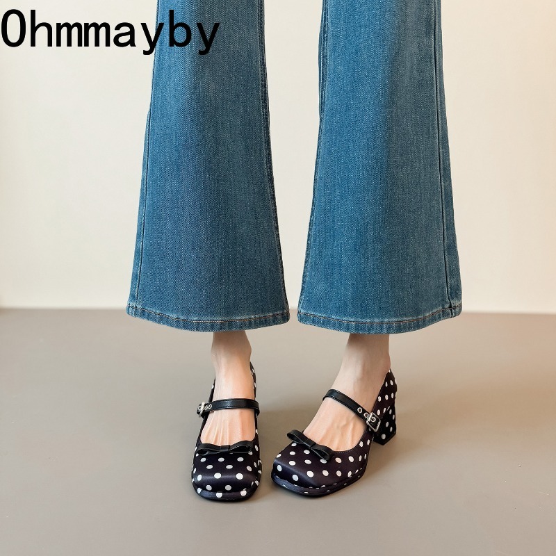 Vintage Thick Heel Polka Dot W - đánh giá và giá Vintage Fashion Women Dresses