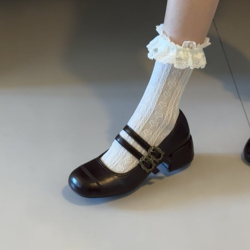Vintage Thick Heel Women Mary  - đánh giá và giá Vintage Fashion Women Dresses