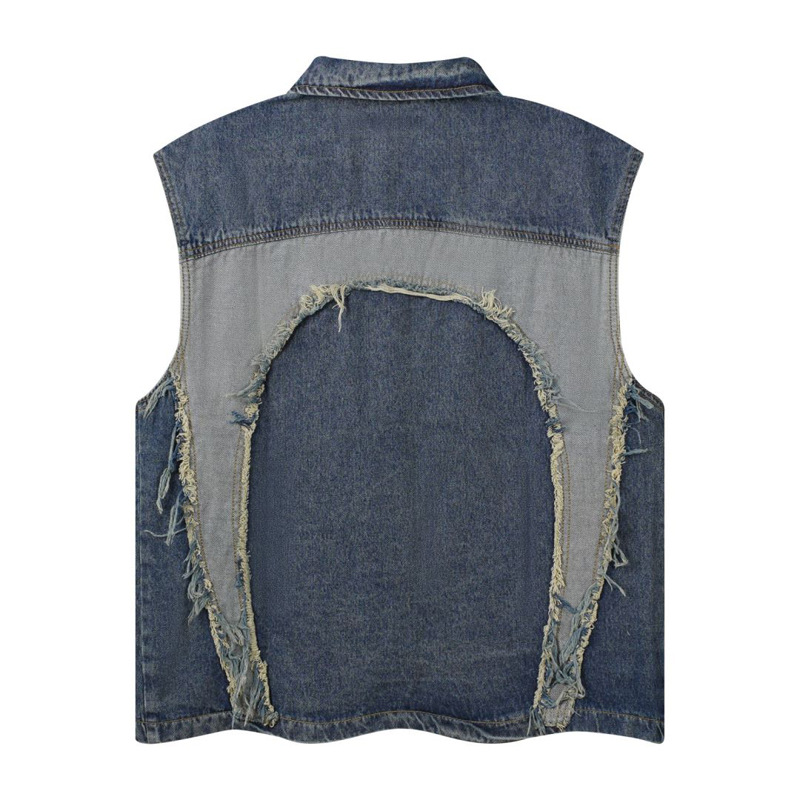 European and American mens Lap - đánh giá và giá Patchwork Jean Jacket