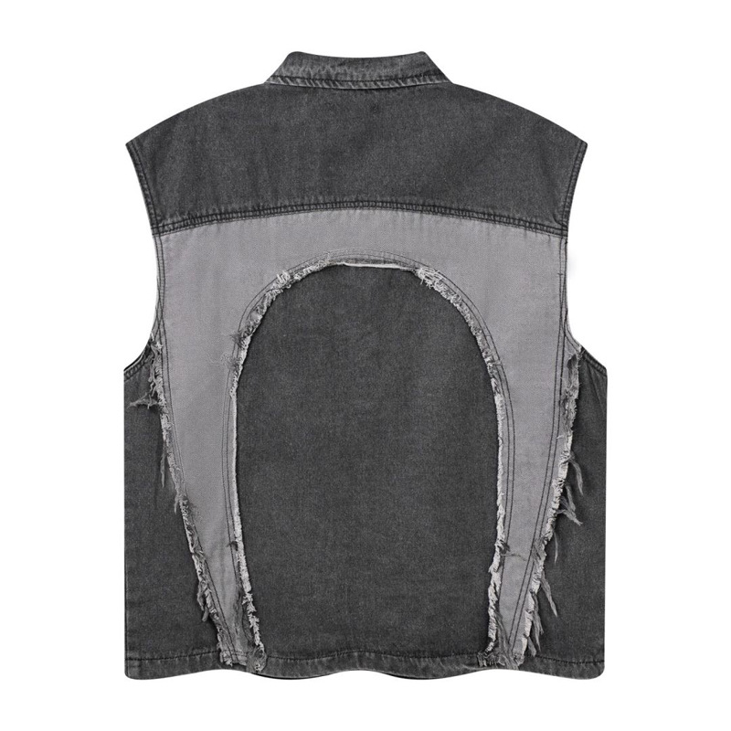 European and American mens Lap - đánh giá và giá Patchwork Jean Jacket