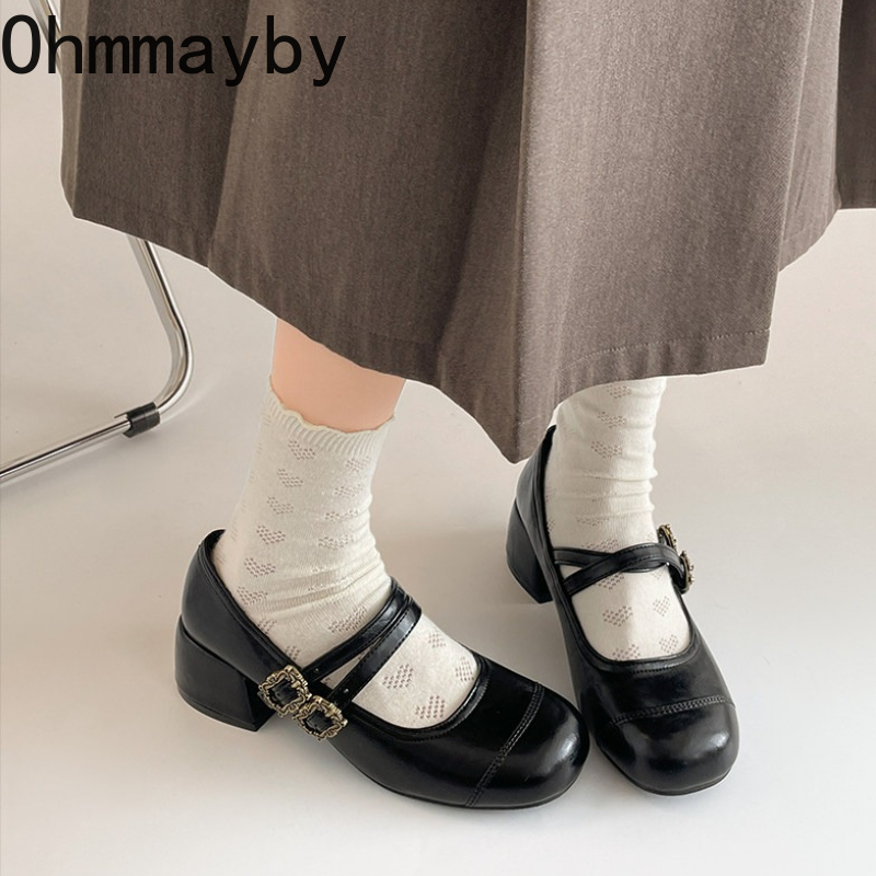 Vintage Thick Heel Women Mary  - đánh giá và giá Vintage Fashion Women Dresses
