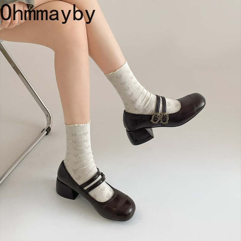 Vintage Thick Heel Women Mary  - đánh giá và giá Vintage Fashion Women Dresses
