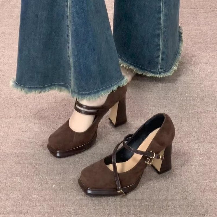 Vintage Thick High Women Mary  - đánh giá và giá Vintage Fashion Women Dresses
