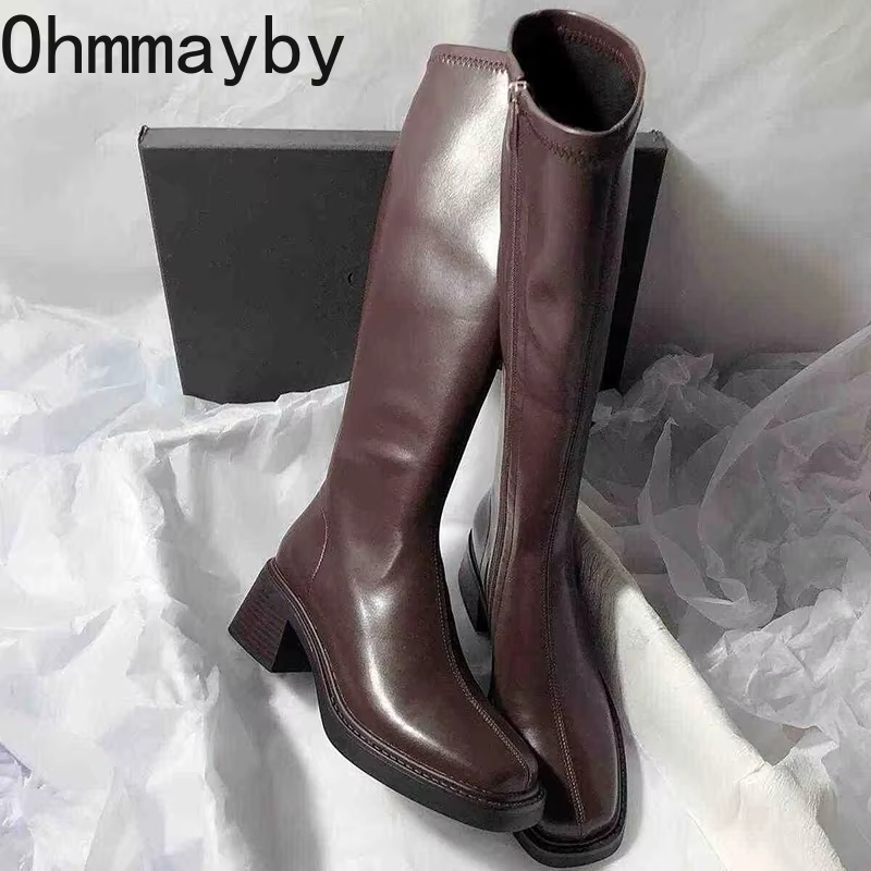 Vintage Thick Heel Women Knee  - đánh giá và giá Vintage Style Women Fashion