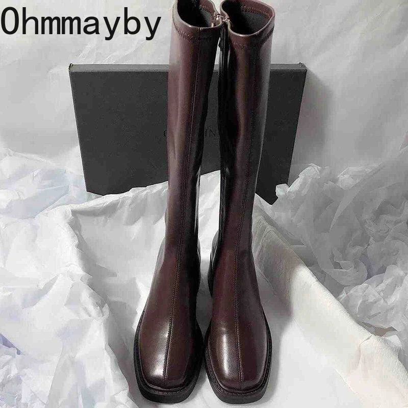 Vintage Thick Heel Women Knee  - đánh giá và giá Vintage Style Women Fashion