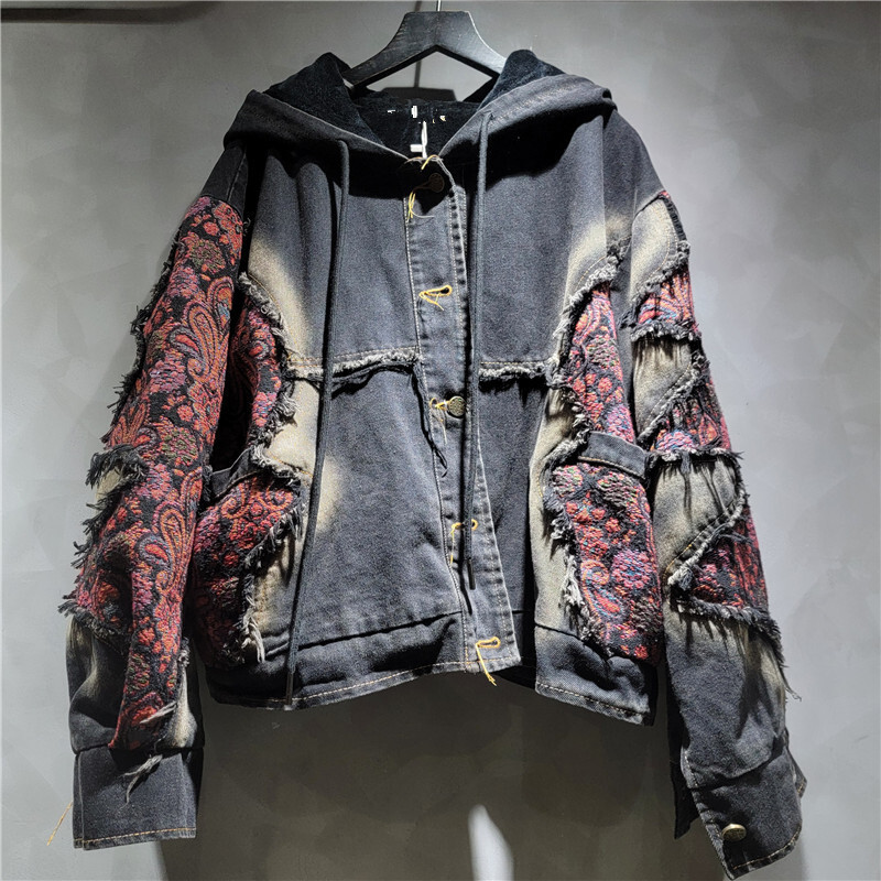 WTHT Fashion Women's Wash Patc - đánh giá và giá Patchwork Jean Jacket
