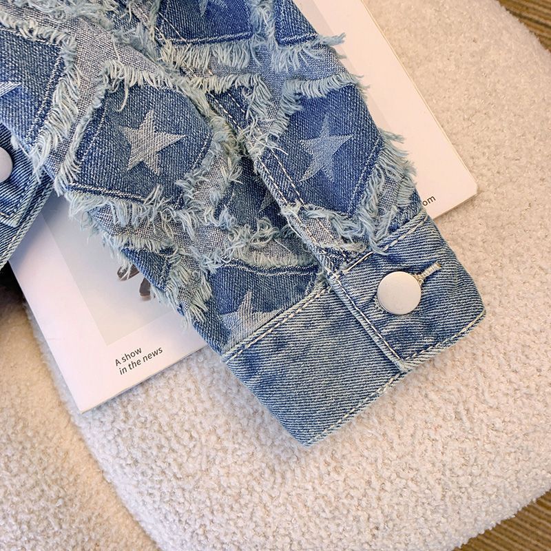 Coat Women Denim Coats Round N - đánh giá và giá Patchwork Jean Jacket
