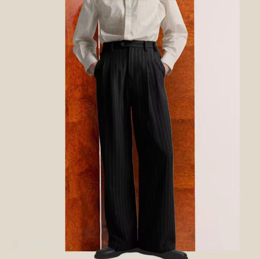 Men's Striped Pants High-Stree - đánh giá và giá Vintage Fashion Old Money