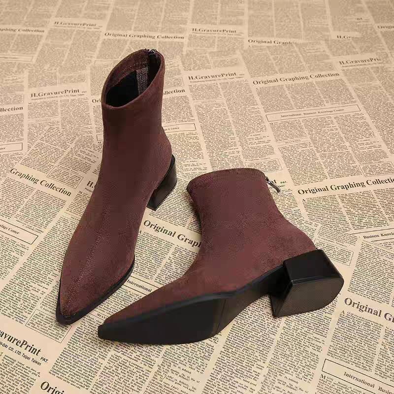 New Low Heel Women Mordern Ank - đánh giá và giá Vintage Fashion Dress