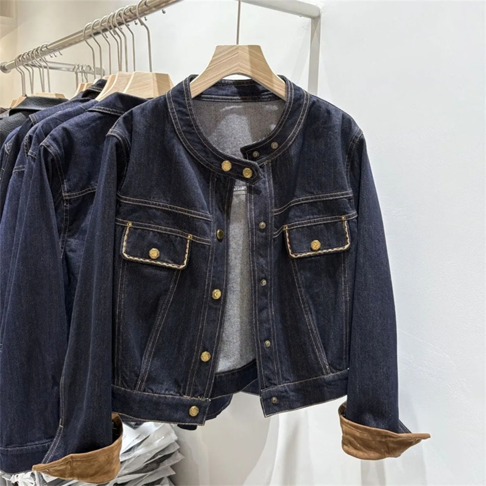New Stitching Retro Spring Aut - đánh giá và giá Patchwork Jean Jacket