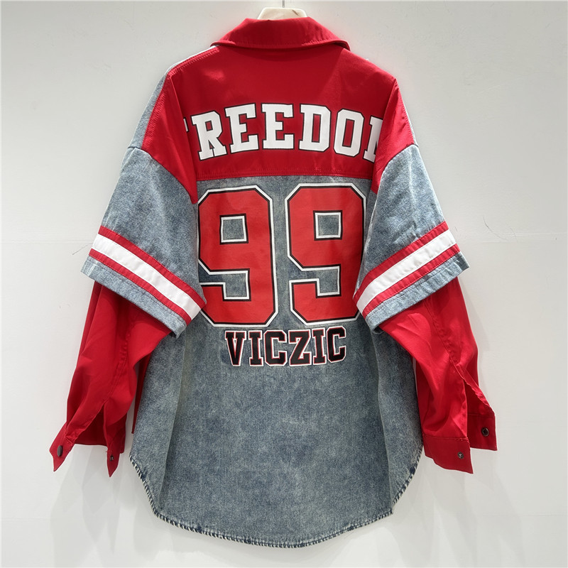 Retro Woman Denim Patchwork Sh - đánh giá và giá Patchwork Jean Jacket