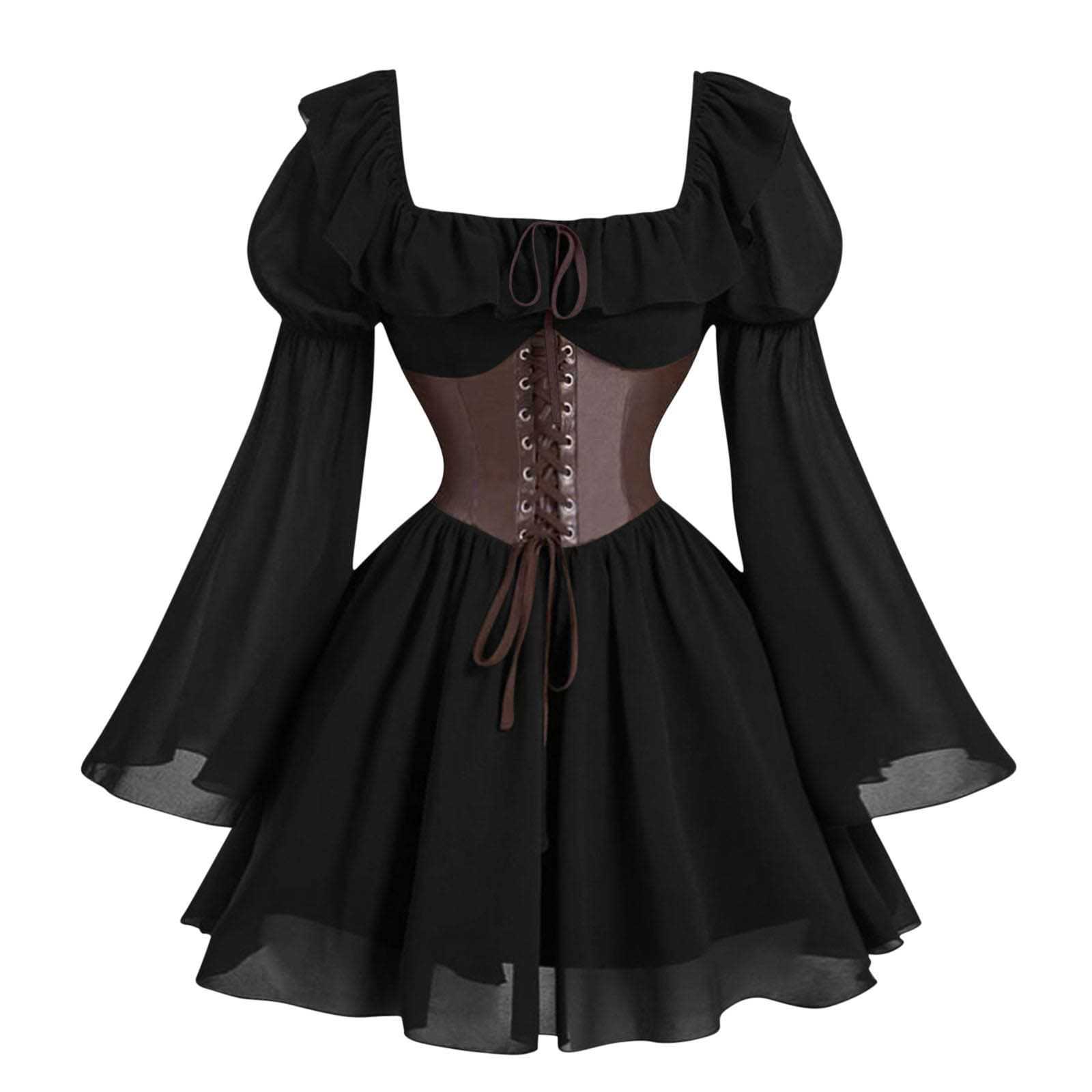 Renaissance Medieval Long Slee - đánh giá và giá Vintage Fashion Women Dresses