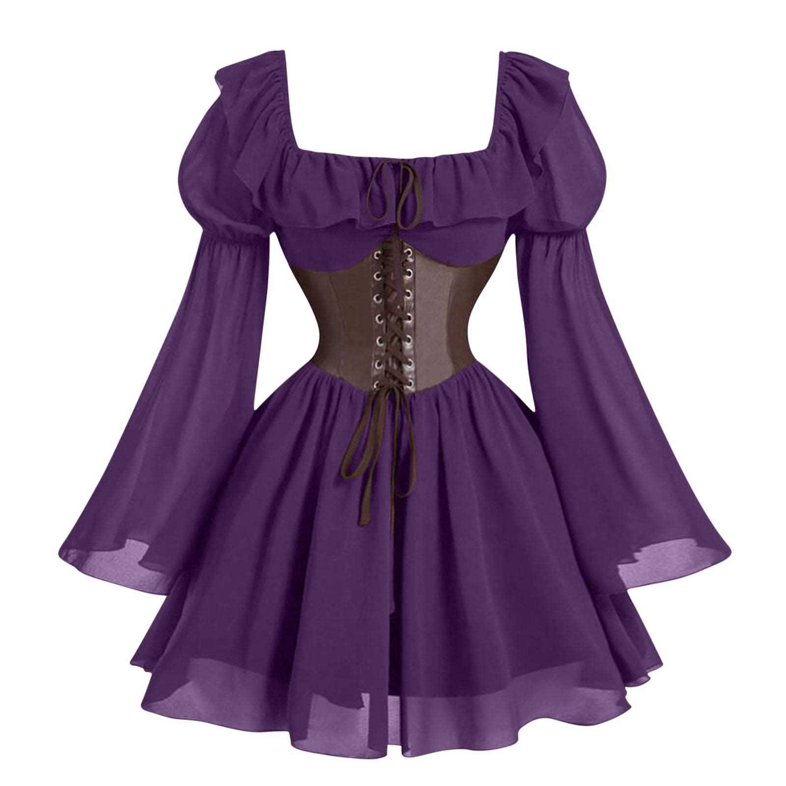 Renaissance Medieval Long Slee - đánh giá và giá Vintage Fashion Women Dresses