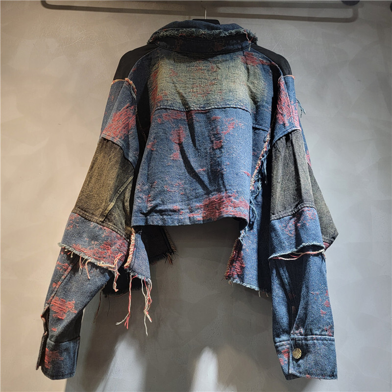 WTHT New Fashion Women's Patch - đánh giá và giá Patchwork Jean Jacket