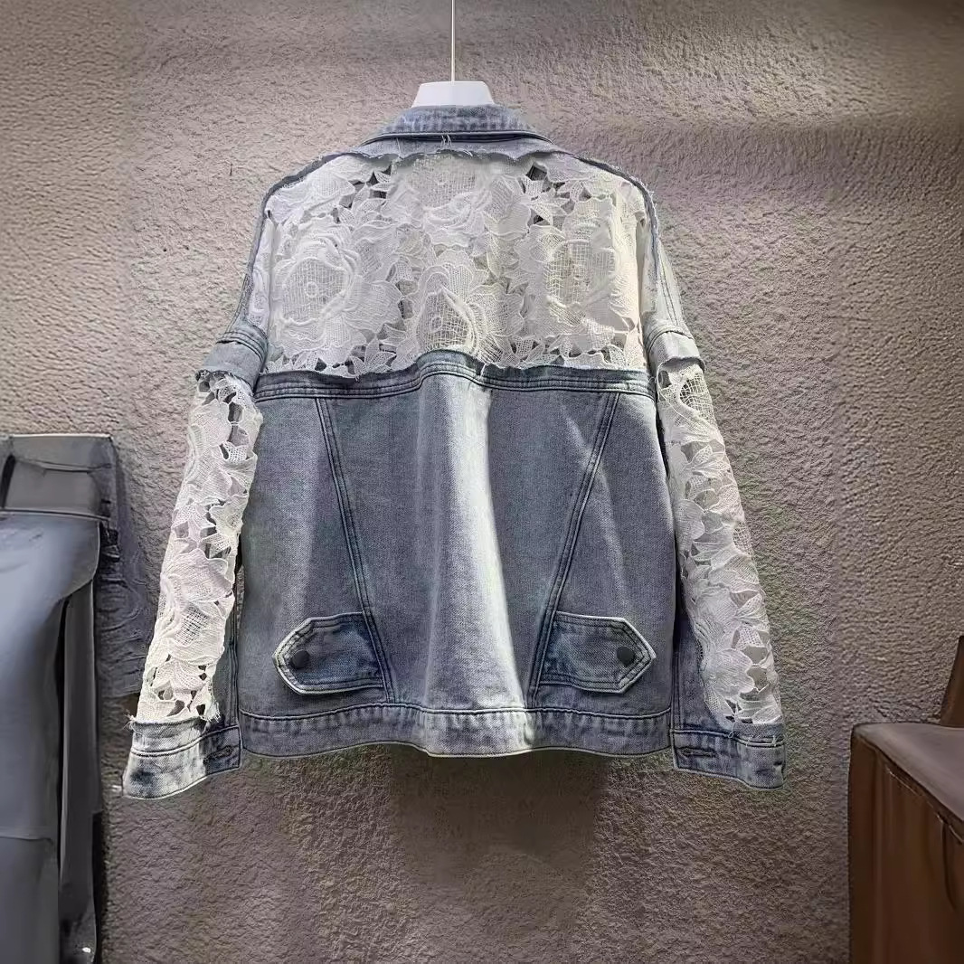Spliced Embroidery Jacket Wome - đánh giá và giá Patchwork Jean Jacket
